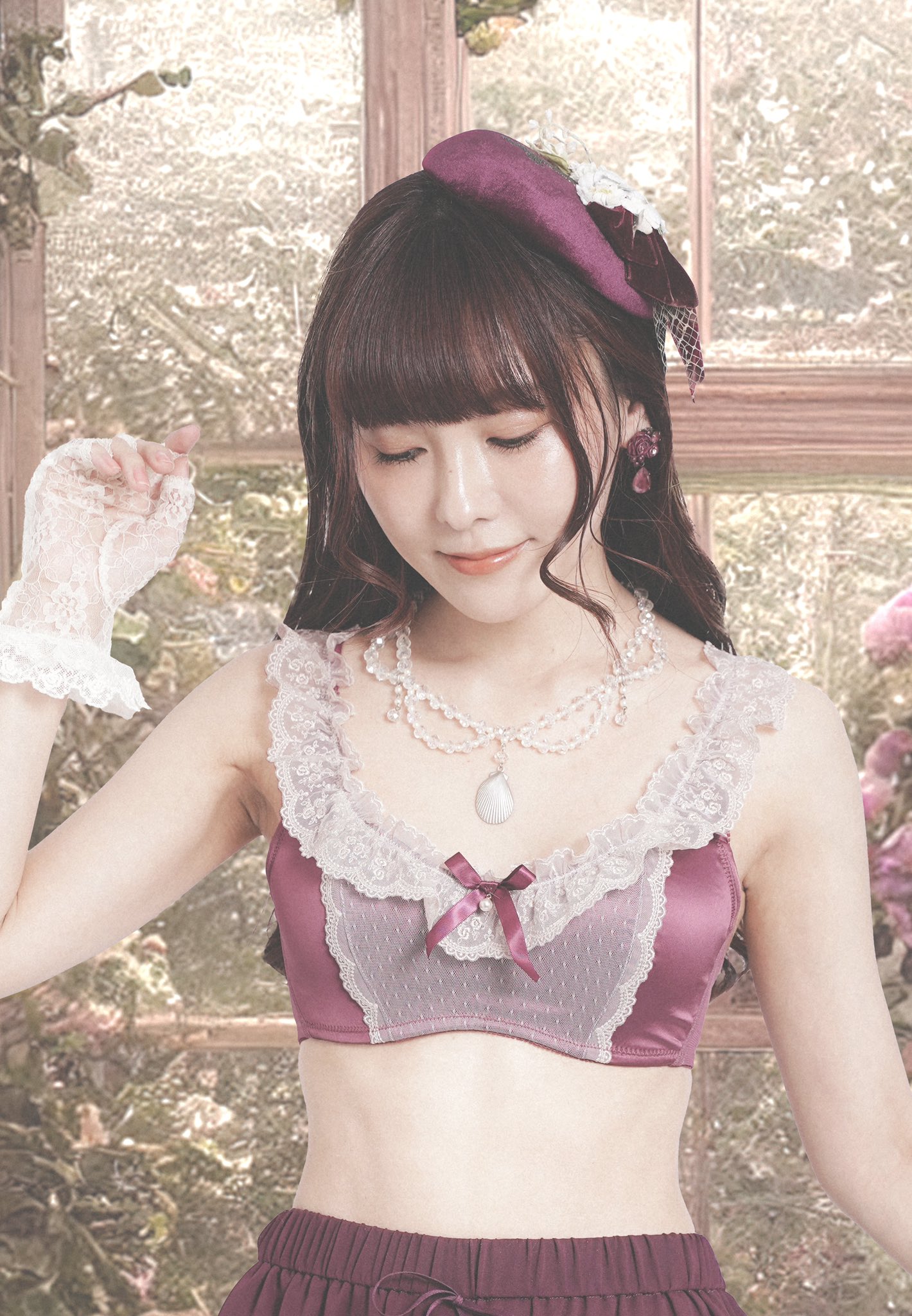 Fairy's Bouquet サテン ブラジャー＆ショーツセット