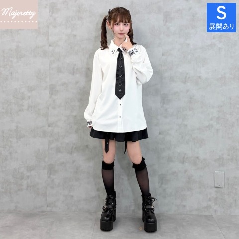 ネクタイ付きゆるシャツチュニック