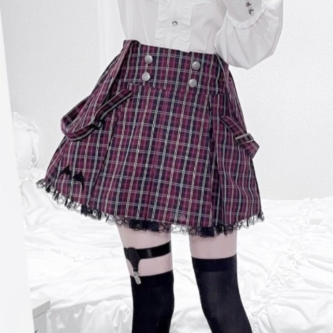 サス付きプリーツスカート